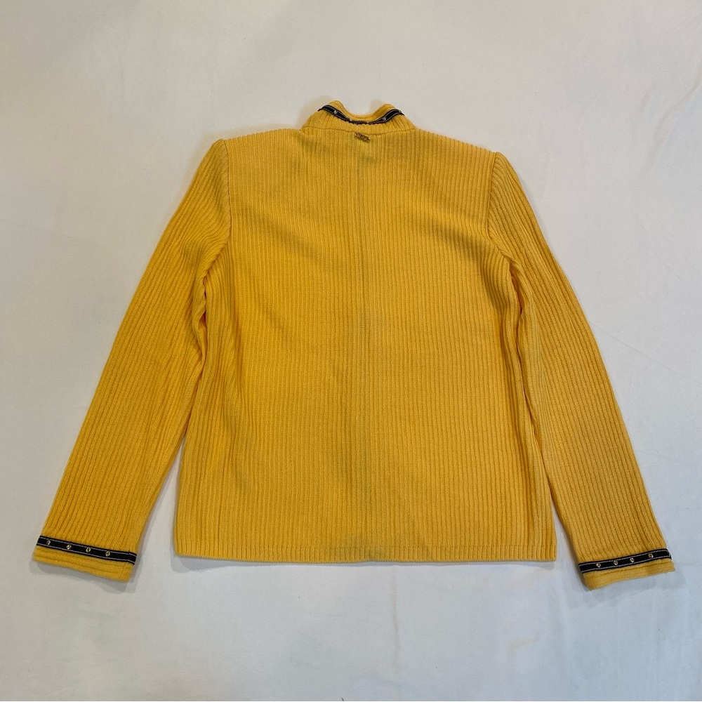 Vintage St. John Yellow Santana Knit Women's Jacket and Tank Top Set, S, Preppy - Picture 5 of 16